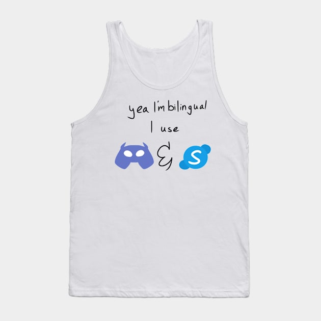 Bilingual Skype and Discord Tank Top by HellishAesthetic